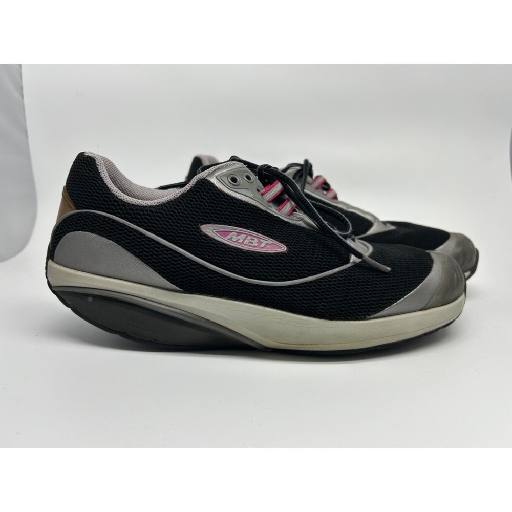 MBT Mesh Women's Black Lace Up Rocking Comfort Shoes Sneakers Size‎ 9 /39.5